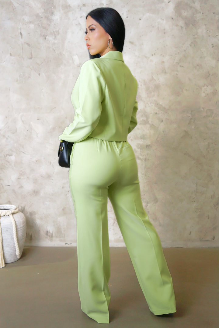 ISOBEL | Ensemble tailleur pantalon et blazer court