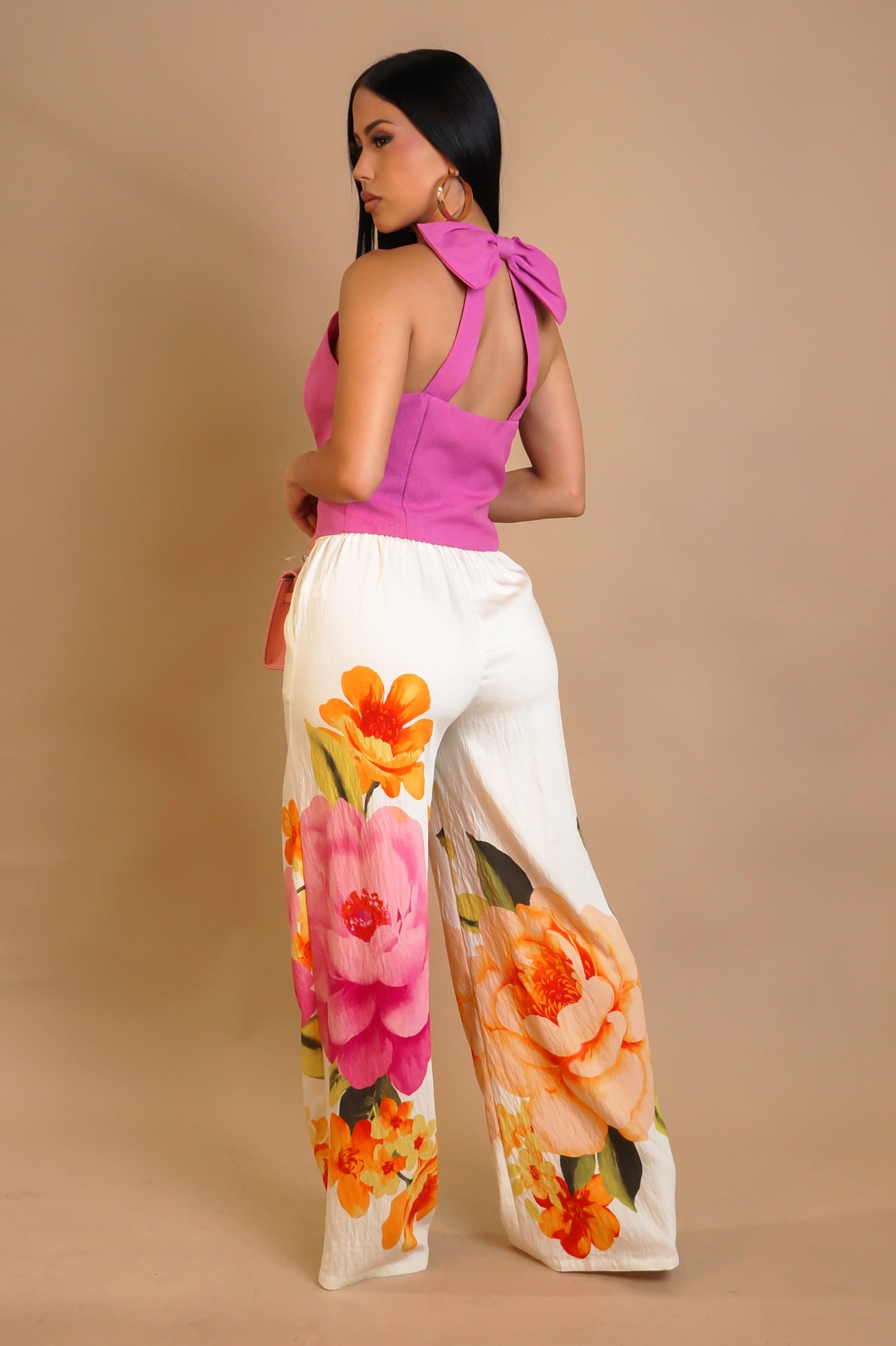 MILÉNA | Pantalon large en imprimé floral.