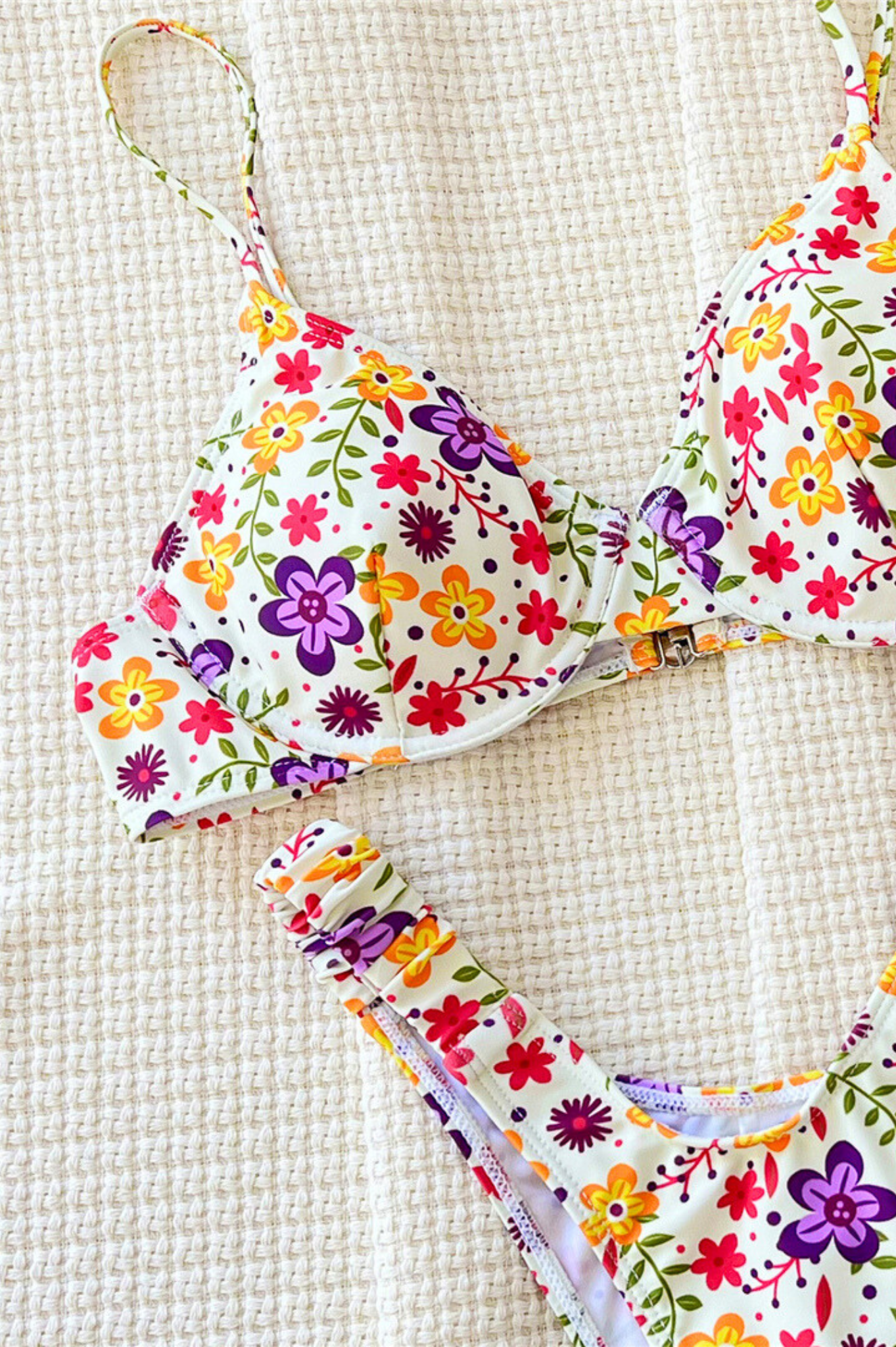 Bikini balconnet en imprimé floral