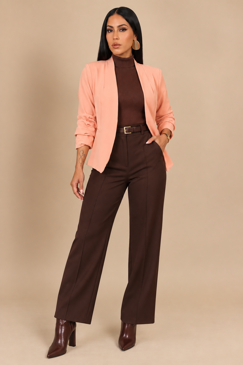 SHONNA| Blazer doux à col relevé