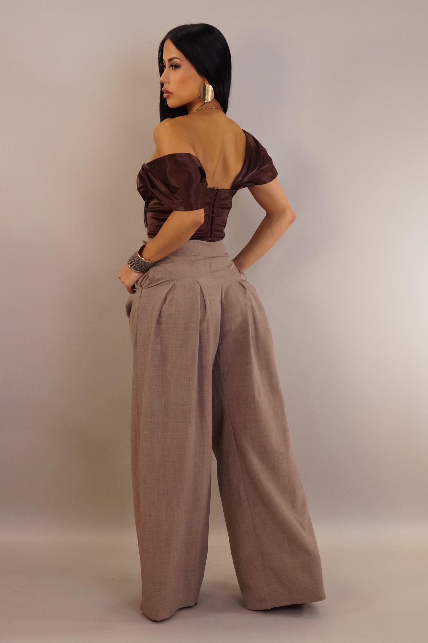 HOLY | Pantalon coupe palazzo ceinturé