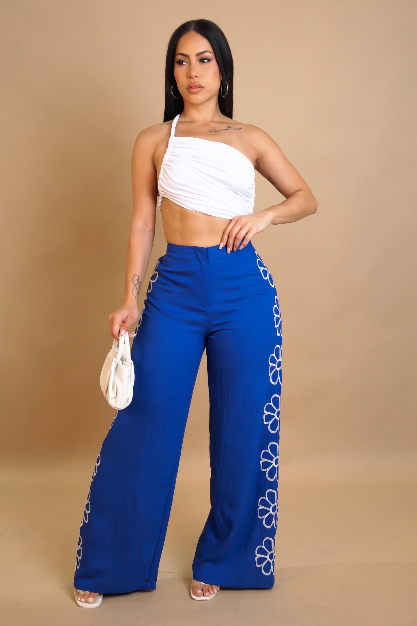 LEXIA | Pantalon floral taille haute