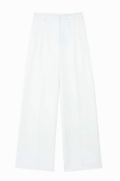 Pantalon large à taille haute