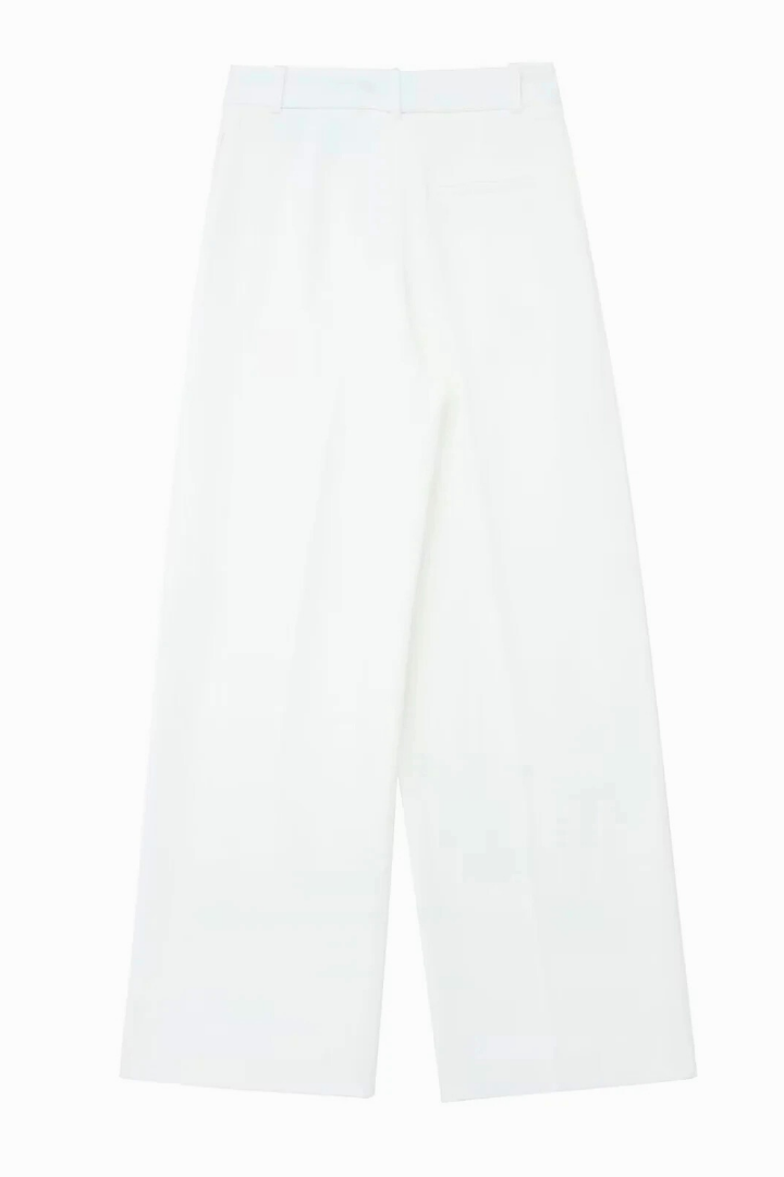 Pantalon large à taille haute