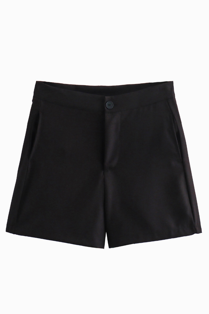 Short taille haute à pince