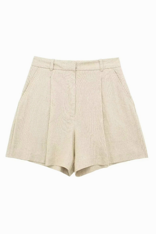 Short taille haute à pince