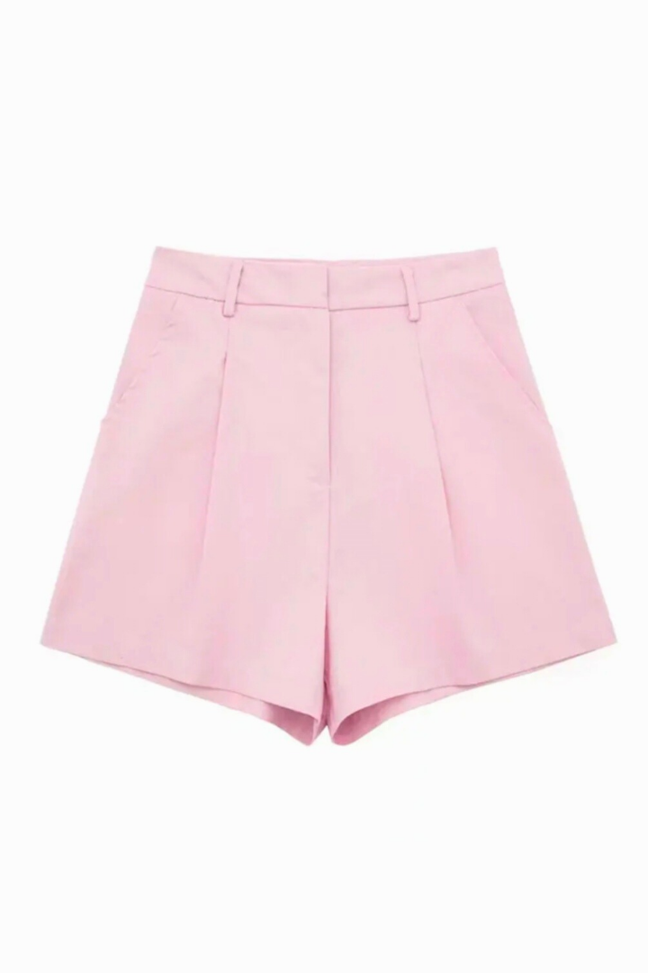 Short taille haute à pince