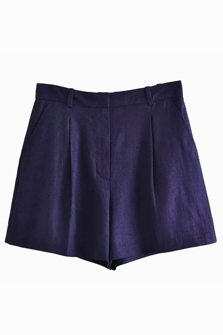 Short taille haute à pince