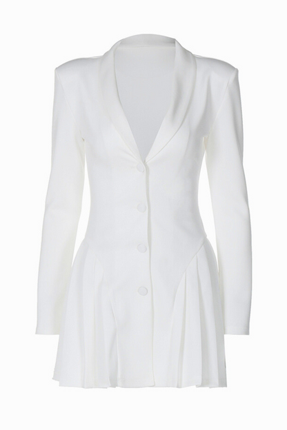 Robe blazer plissée