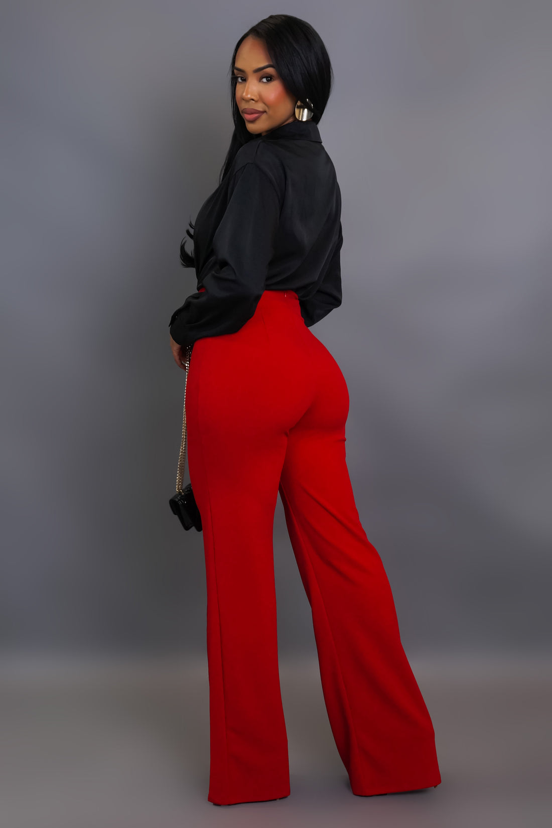 Pantalon taille haute évasé Gabryella