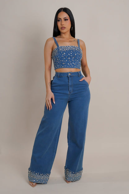 Ensemble pantalon en Denim Klency.