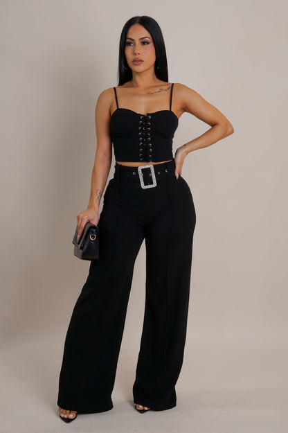 Ensemble pantalon et haut court Kayli