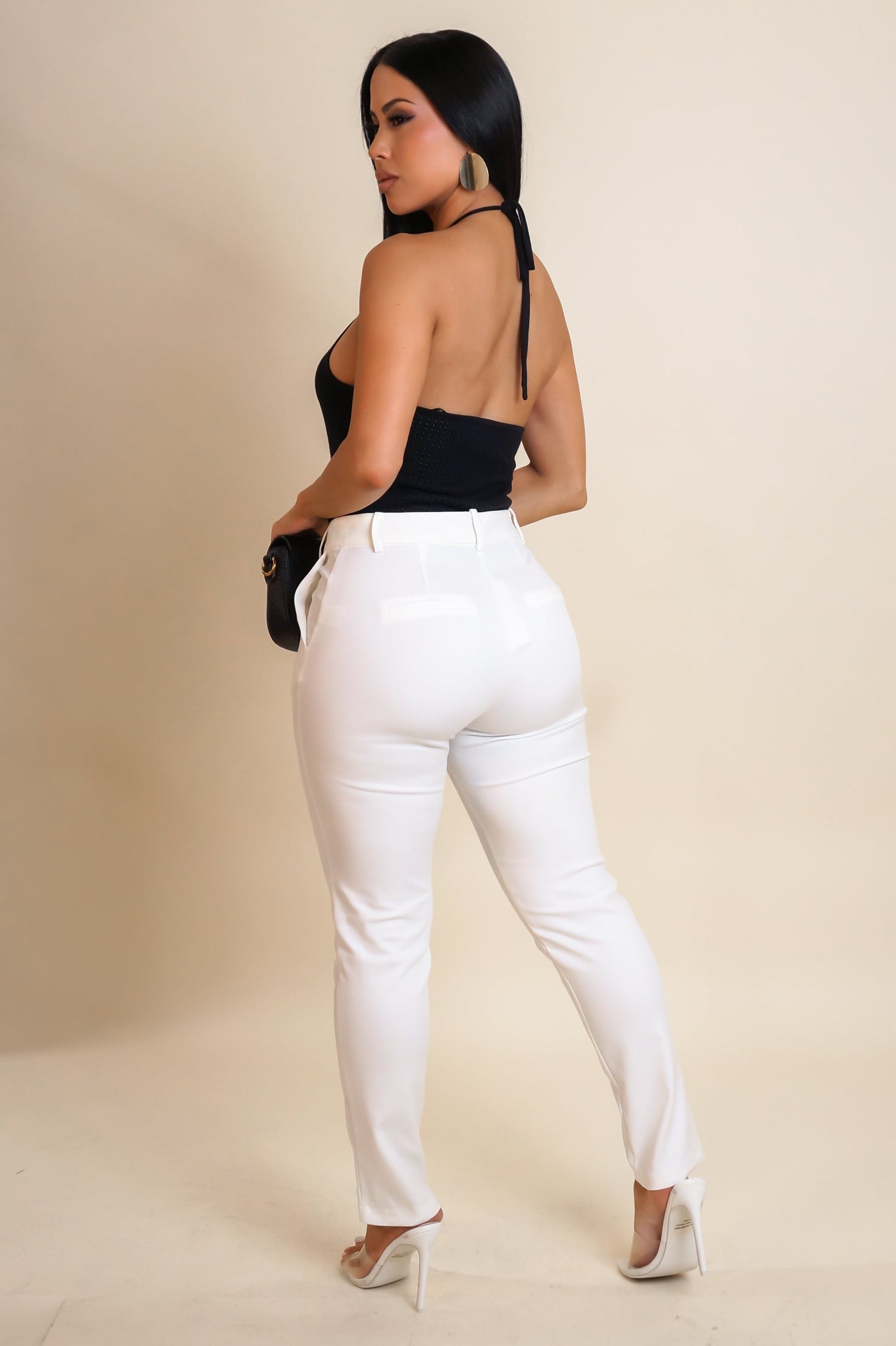 Pantalon crayon taille haute Aylana