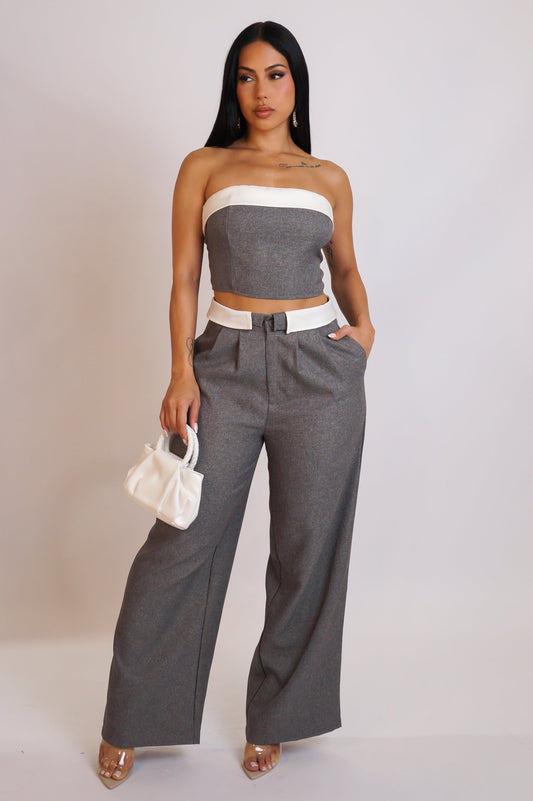 AELYSE |Ensemble pantalon bustier