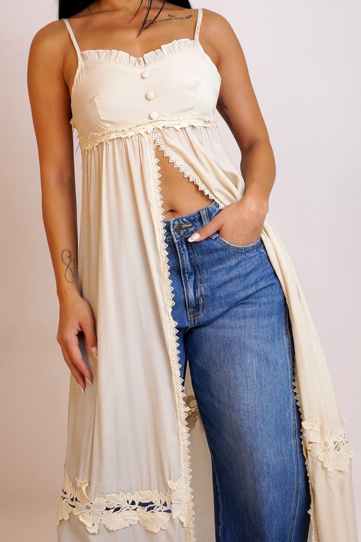 OPALE | Tunique longue fendue