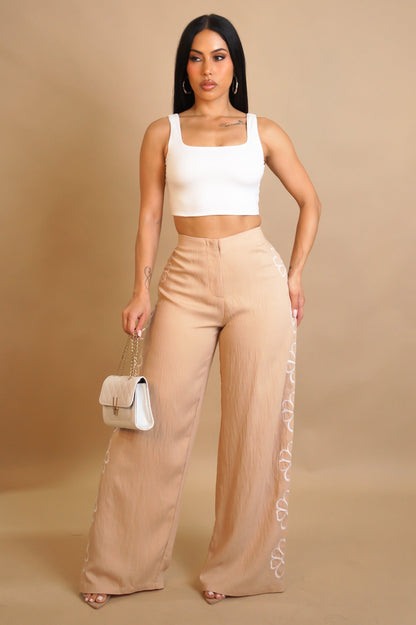 LEXIA | Pantalon floral taille haute