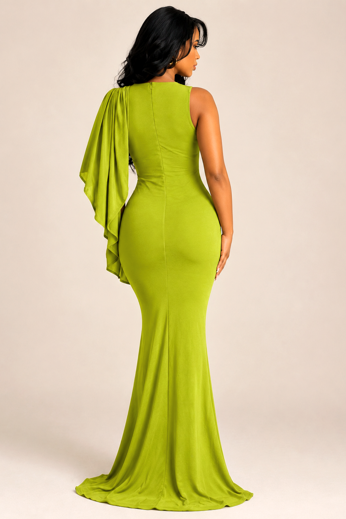 BÉNÉRICE | Robe longue asymétrique drapée