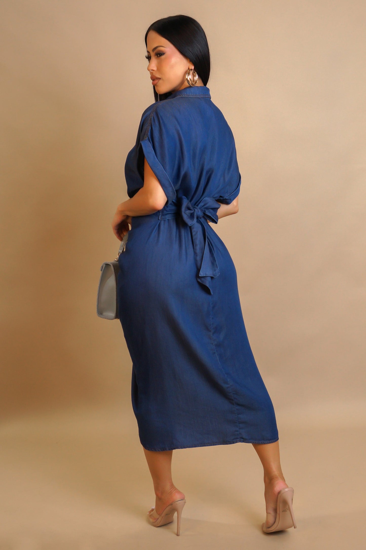 MAISIE | Robe chemise drapée.