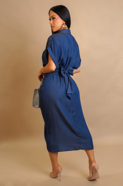 MAISIE | Robe chemise drapée.