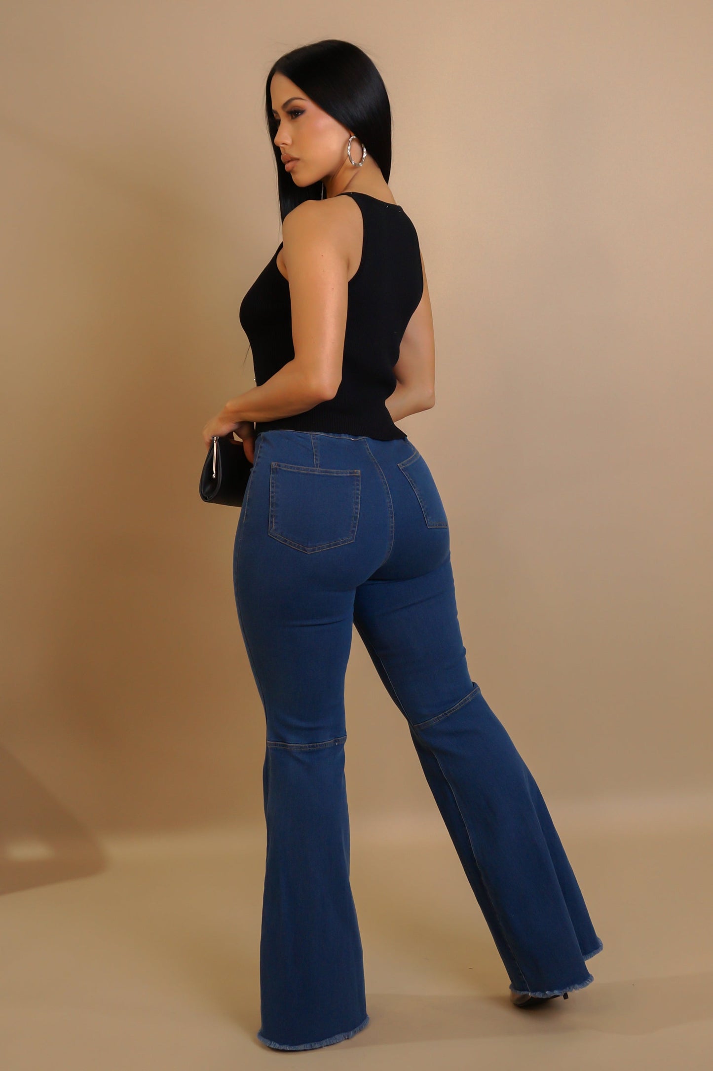 Pantalon en denim Amélia- 80% COTON