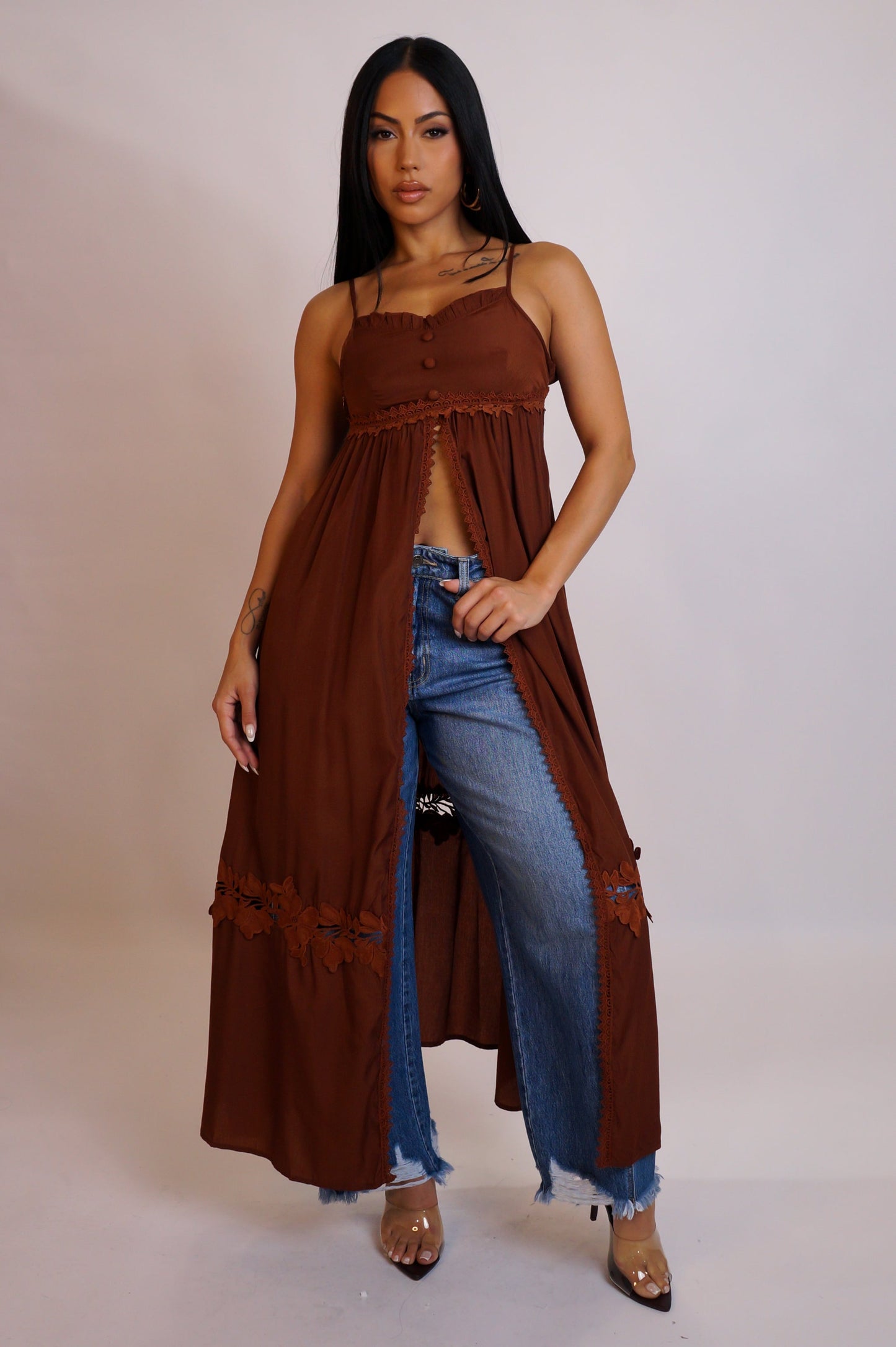 OPALE | Tunique longue fendue