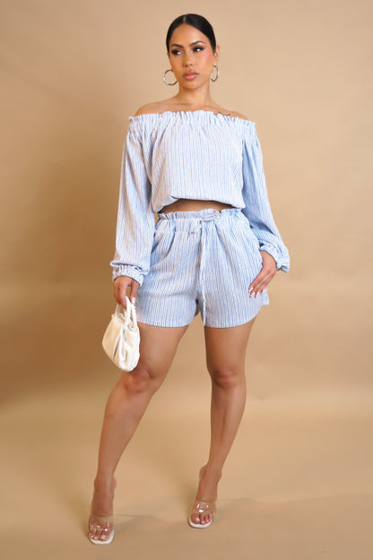 GOLDIE |Ensemble short col bateau