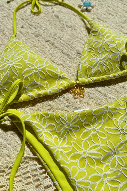 Maillot de bain Bikini imprimé floral texturé