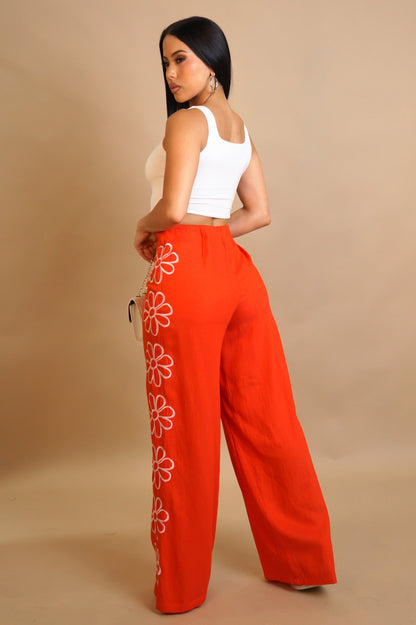 LEXIA | Pantalon floral taille haute