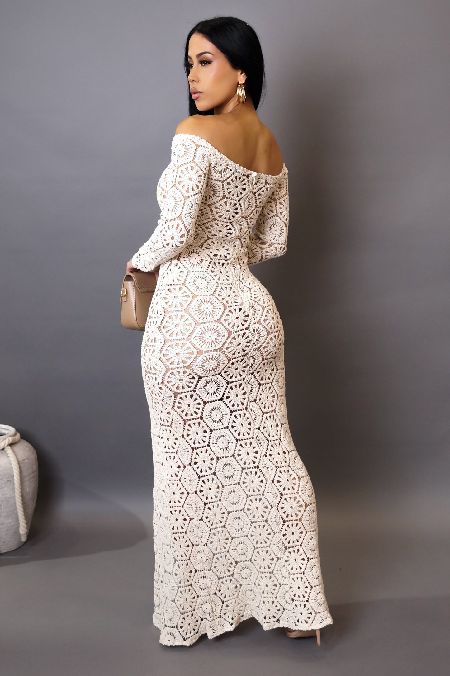 Robe de plage au crochet Phylicia 90% COTON.