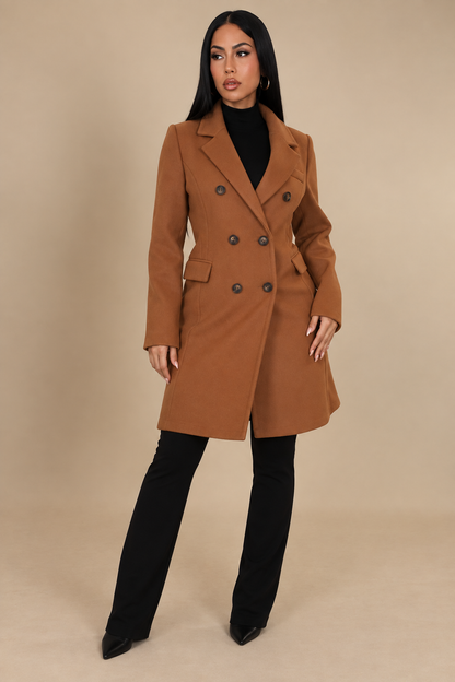 Veste longue à double boutonnage Méliz