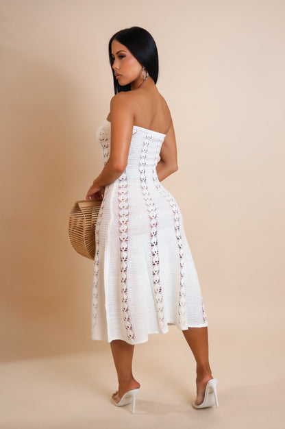 Robe midi au crochet Clarisse