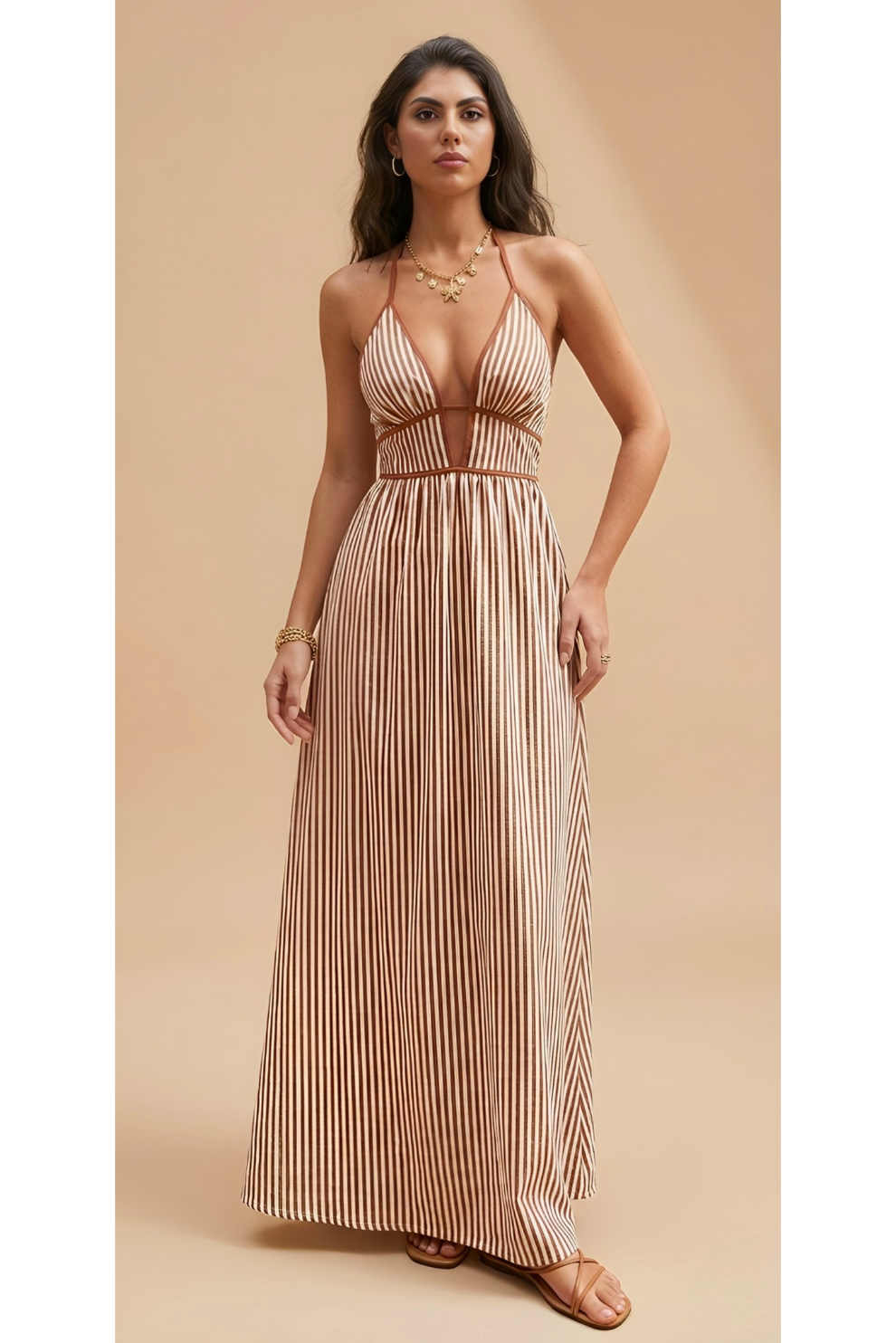 MADY | Robe longue à rayures