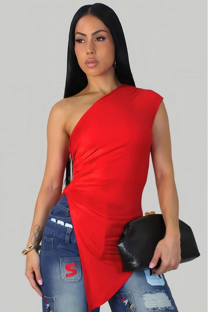 HOLY | Top asymétrique drapé