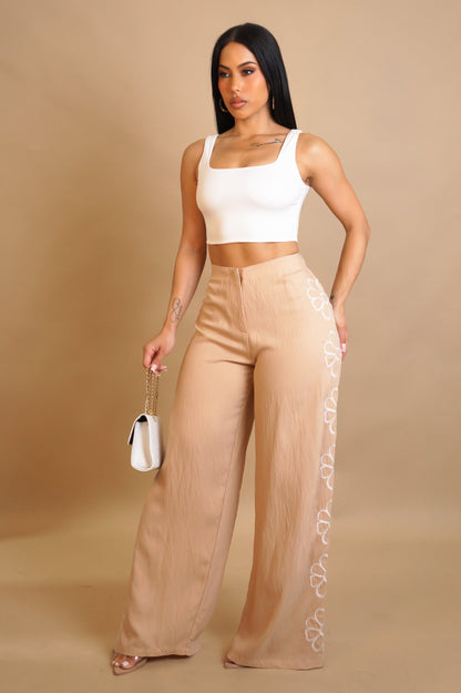 LEXIA | Pantalon floral taille haute