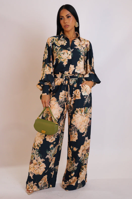 NAYELLE | Ensemble pantalon en imprimé floral