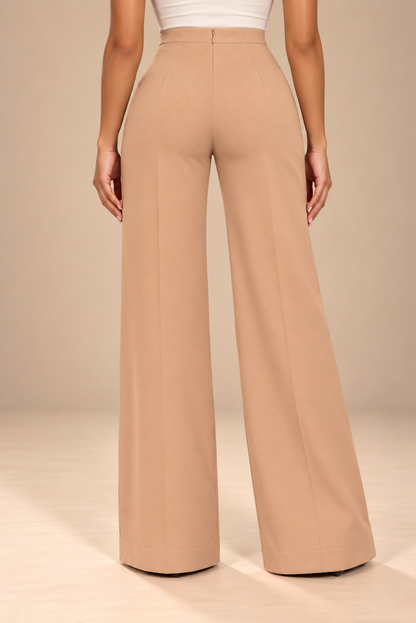 GABRYELLE | Pantalon large taille haute