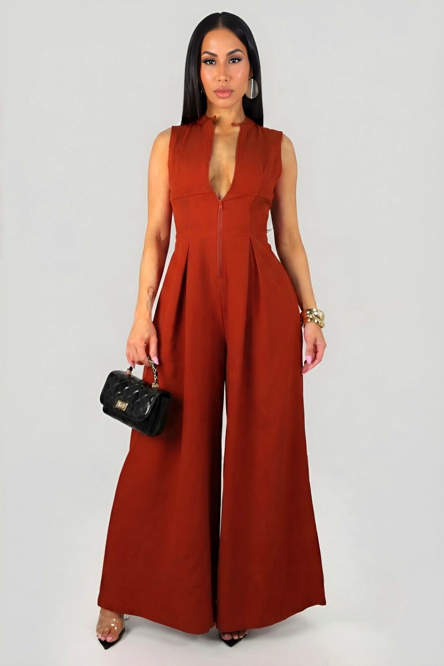 ELAINE | Combinaison pantalon jambes larges