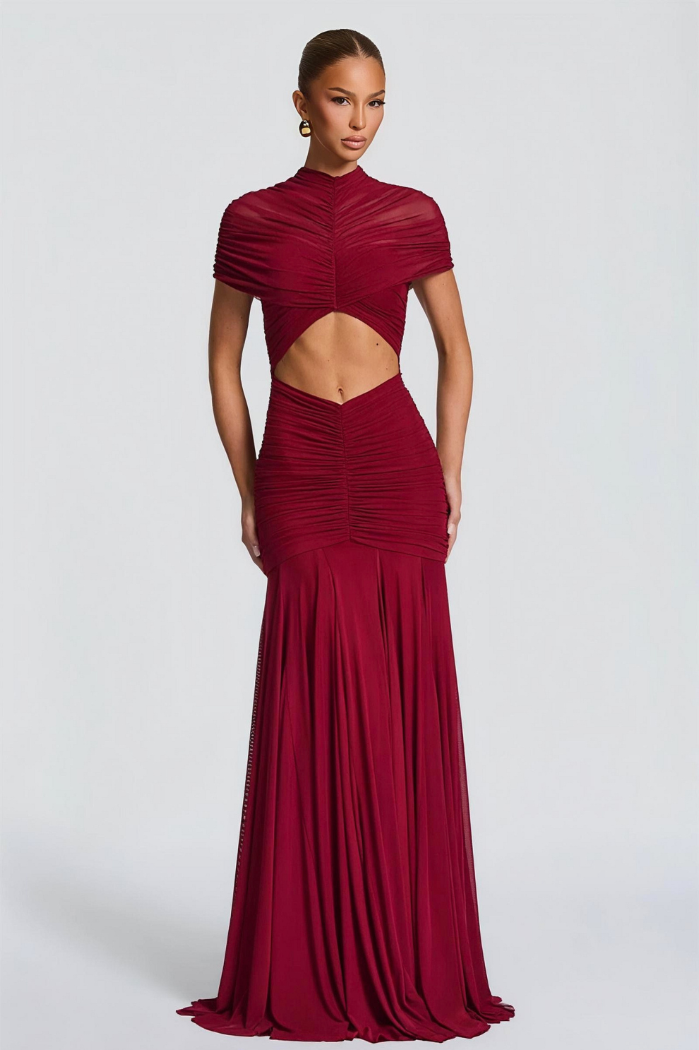 MÉLIZ | Robe longue Drapé avec ouverture cut out