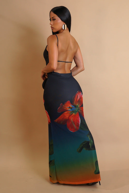 IRINA | Robe longue en imprimé floral