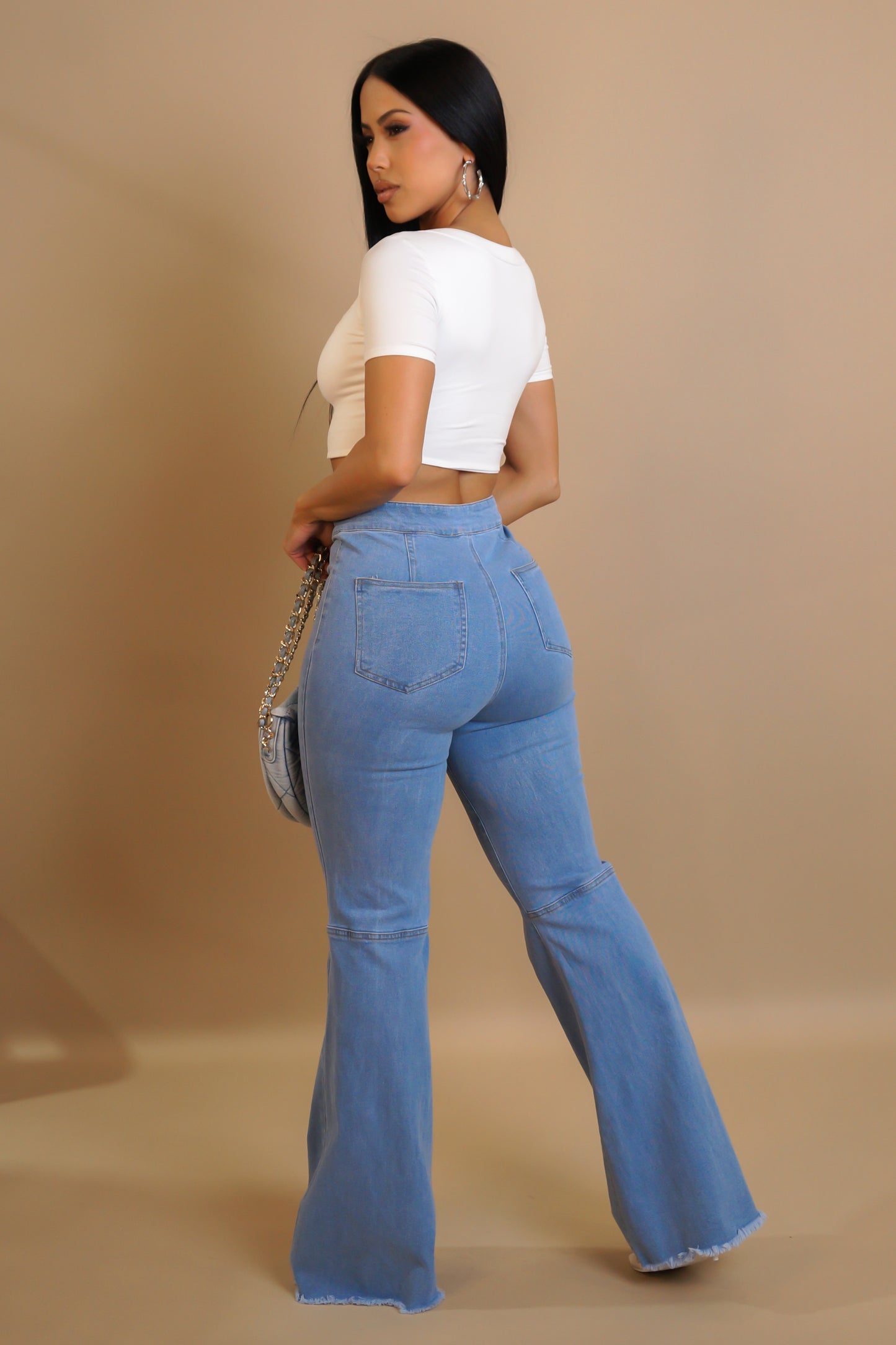 Pantalon en denim Amélia- 80% COTON