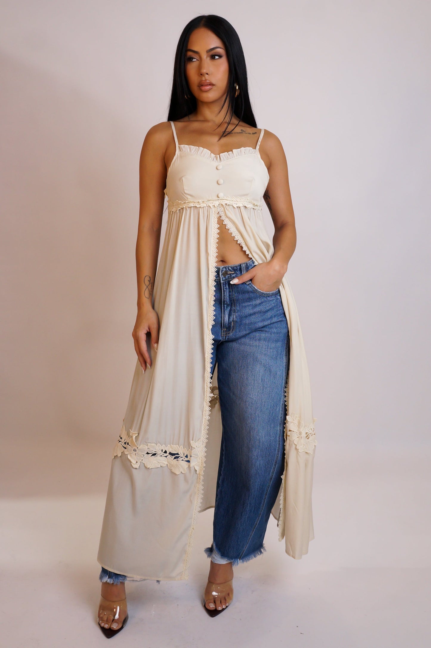 OPALE | Tunique longue fendue