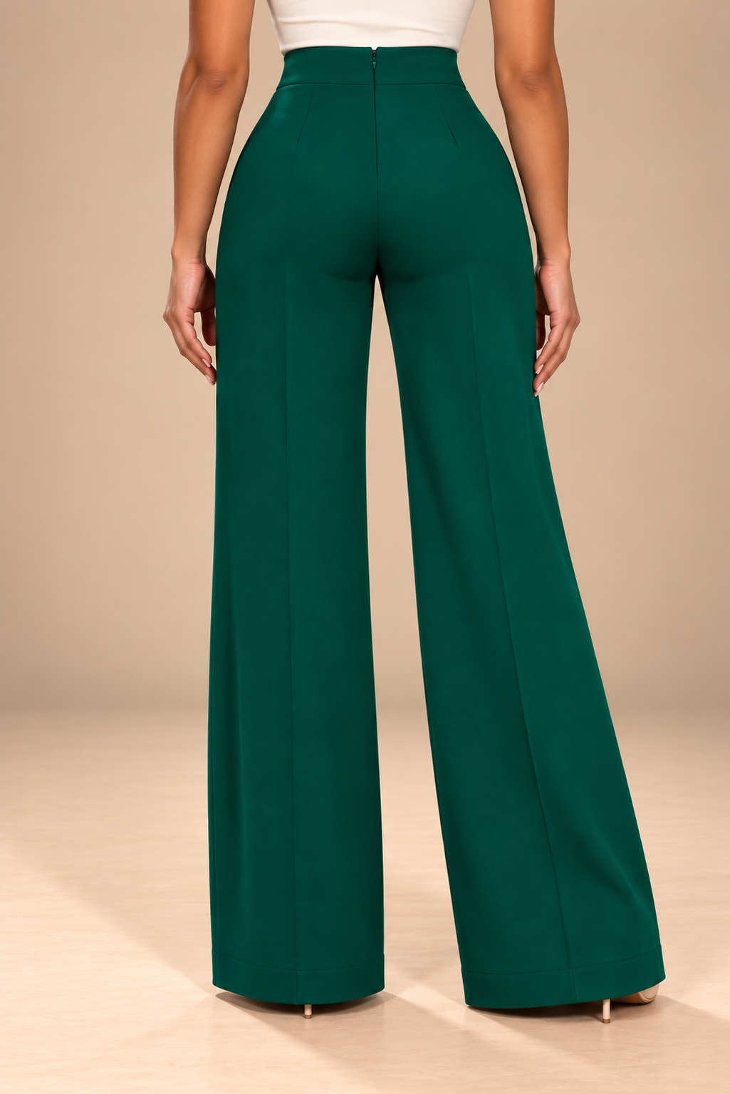 GABRYELLE | Pantalon large taille haute