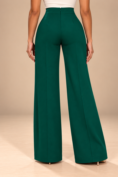 GABRYELLE | Pantalon large taille haute