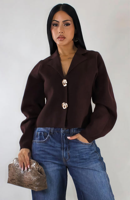 MELISSA | Veste courte avec boutons bijoux