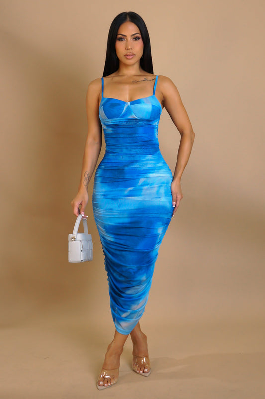 HESTIA | Robe midi drapée