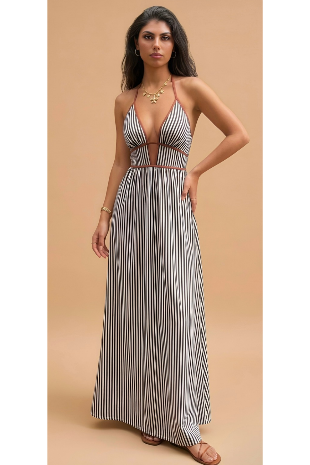 MADY | Robe longue à rayures