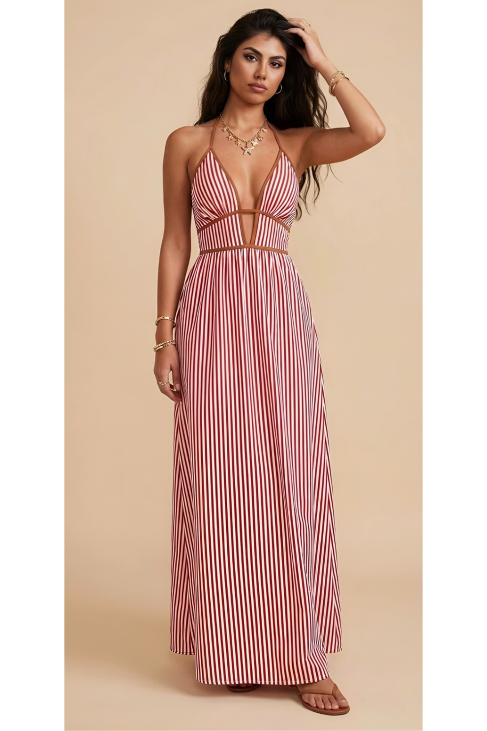 MADY | Robe longue à rayures