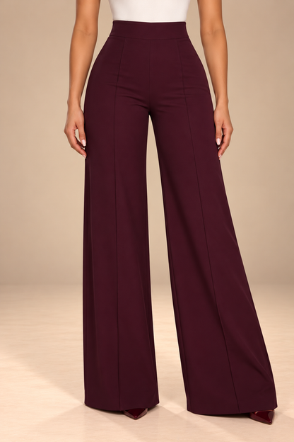 GABRYELLE | Pantalon large taille haute