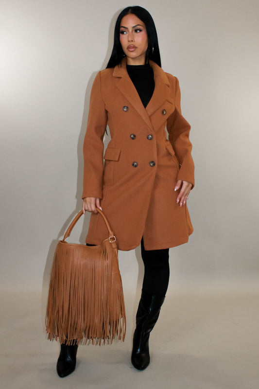 Veste longue à double boutonnage Méliz