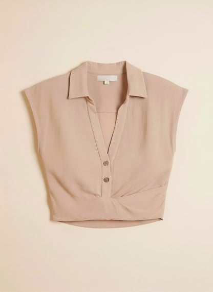 KLARISSA 100% COTON | Chemisier court croisé